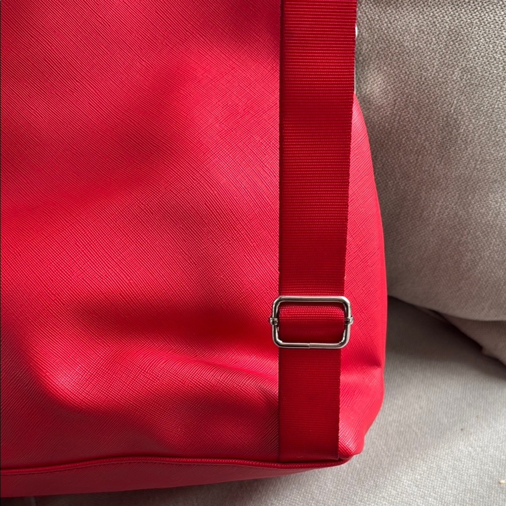 Red Backpack With Mickey Mouse Patch - image 3